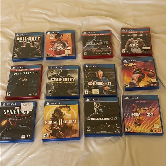 Sony PlayStation 4 Game Collection Blue and Red
